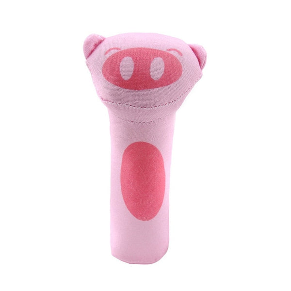 Baby Rattles BB Sticks Soft Cow Plush Doll Crib Bed Hanging hand catches Animal Toy Doll Kids Toy