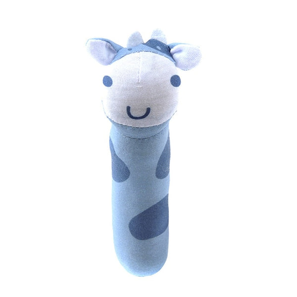 Baby Rattles BB Sticks Soft Cow Plush Doll Crib Bed Hanging hand catches Animal Toy Doll Kids Toy