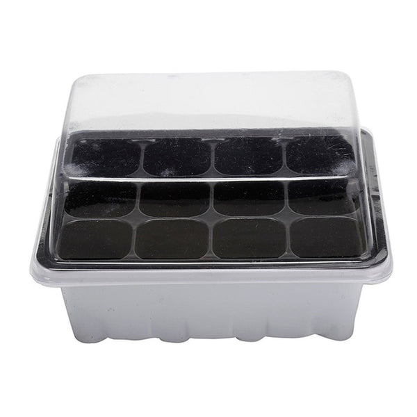 12 cells Seeding Box Family Breeding Three-piece Set Propagate Seed Germination Nursery Pots Garden Home Plant Pot