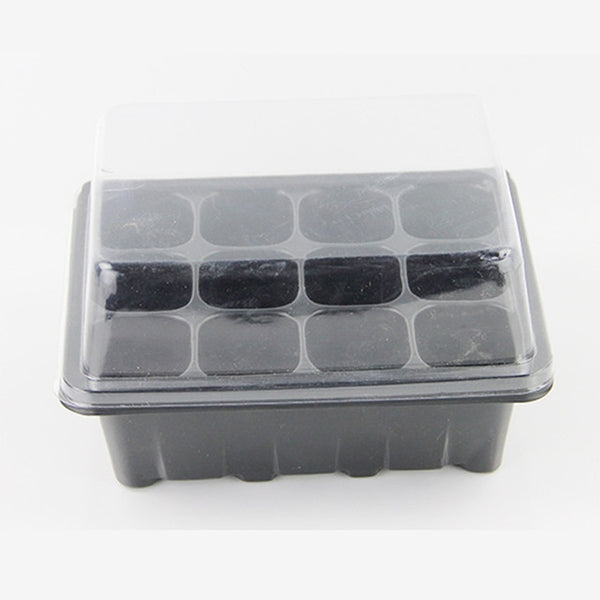 12 cells Seeding Box Family Breeding Three-piece Set Propagate Seed Germination Nursery Pots Garden Home Plant Pot