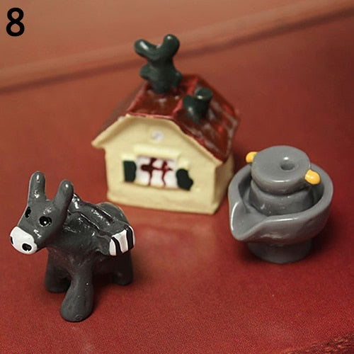 3Pcs Dollhouse Bonsai Craft Micro Landscape DIY Flower Pot Miniature Decor Set Yard & Garden Decor