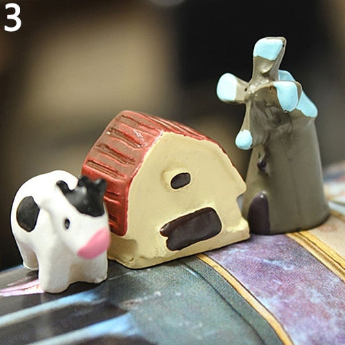 3Pcs Dollhouse Bonsai Craft Micro Landscape DIY Flower Pot Miniature Decor Set Yard & Garden Decor