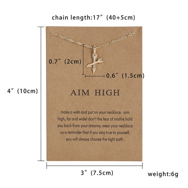 Fashion Tiny Dainty Flower Heart Pendant Necklace Wish Card Gold Charm Necklace Jewelry For Women Accessories Girlfriend Gifts