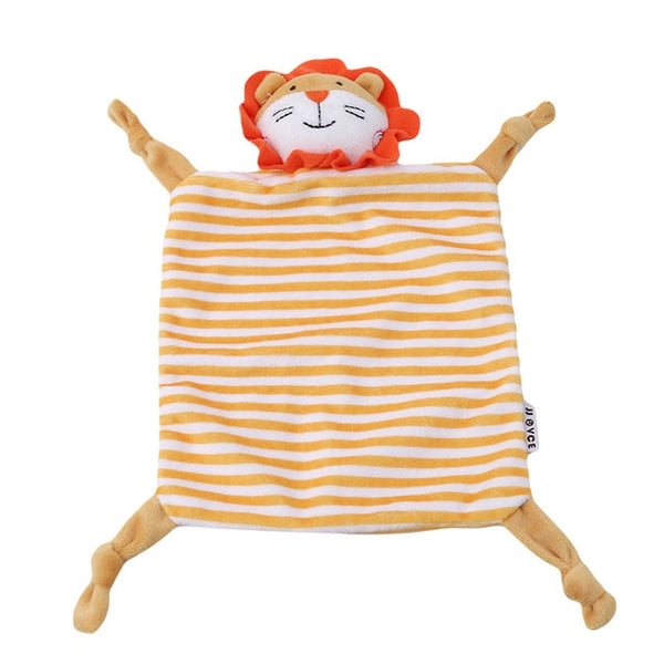 Newborn Toddler Kids Plush Towel Toy Cartoon Cat Rabbit Animal Rattle Toy Baby Sleeping Newborn Stuffed Dolls Comfort Towel