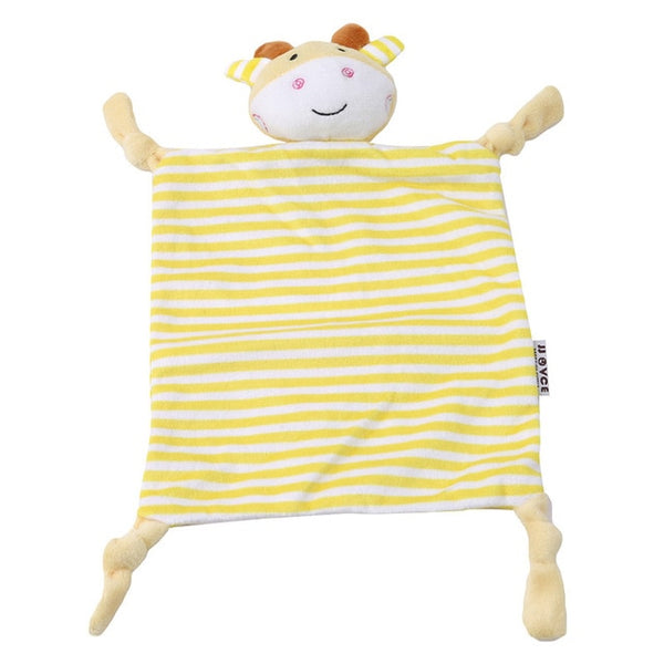 Newborn Toddler Kids Plush Towel Toy Cartoon Cat Rabbit Animal Rattle Toy Baby Sleeping Newborn Stuffed Dolls Comfort Towel