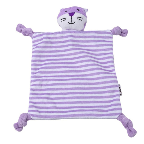 Newborn Toddler Kids Plush Towel Toy Cartoon Cat Rabbit Animal Rattle Toy Baby Sleeping Newborn Stuffed Dolls Comfort Towel