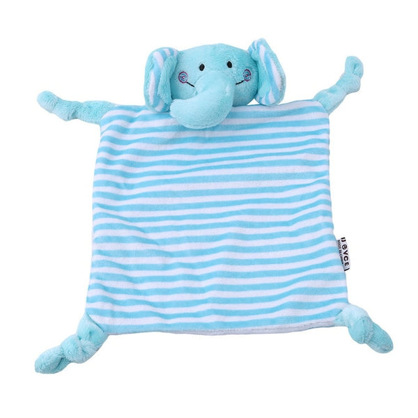 Newborn Toddler Kids Plush Towel Toy Cartoon Cat Rabbit Animal Rattle Toy Baby Sleeping Newborn Stuffed Dolls Comfort Towel