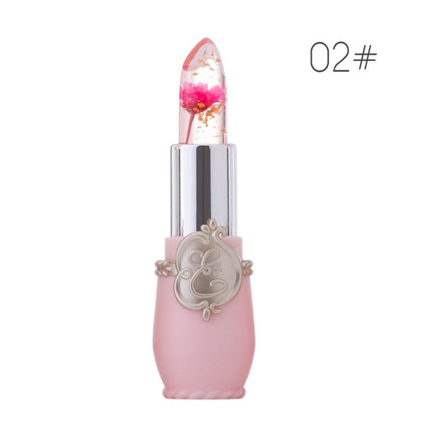 Beauty Lipstick Moisturizing Long Lasting Flower Crystal Jelly Lipstick Magic Temperature Color Changing Lip Balm Makeup